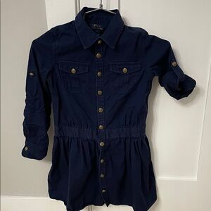 Polo Ralph Lauren Navy Button-Up Dress size 7